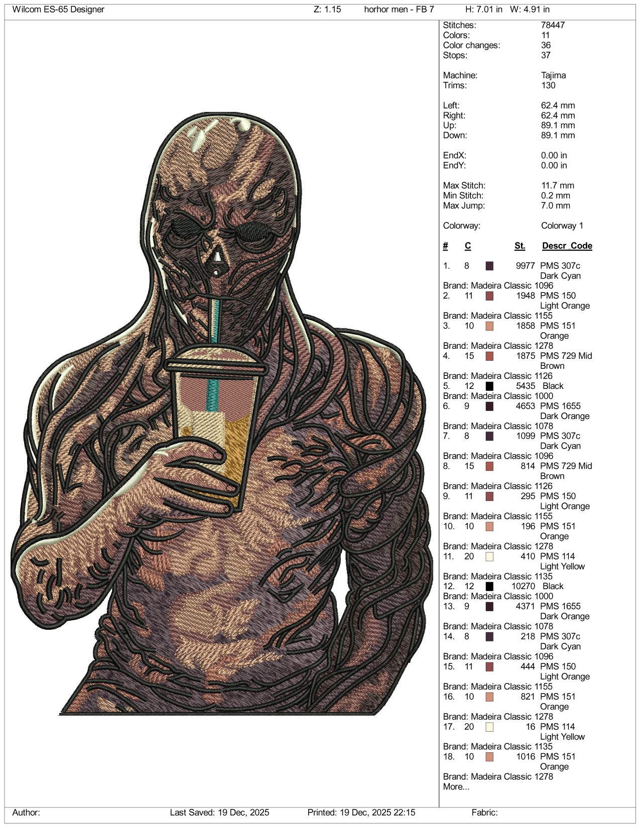 Vecna Embroidery Design Files - 3 Size's