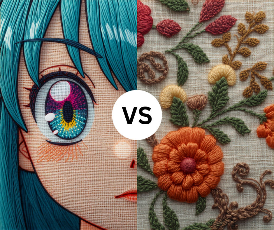 Anime Embroidery vs. Traditional Embroidery