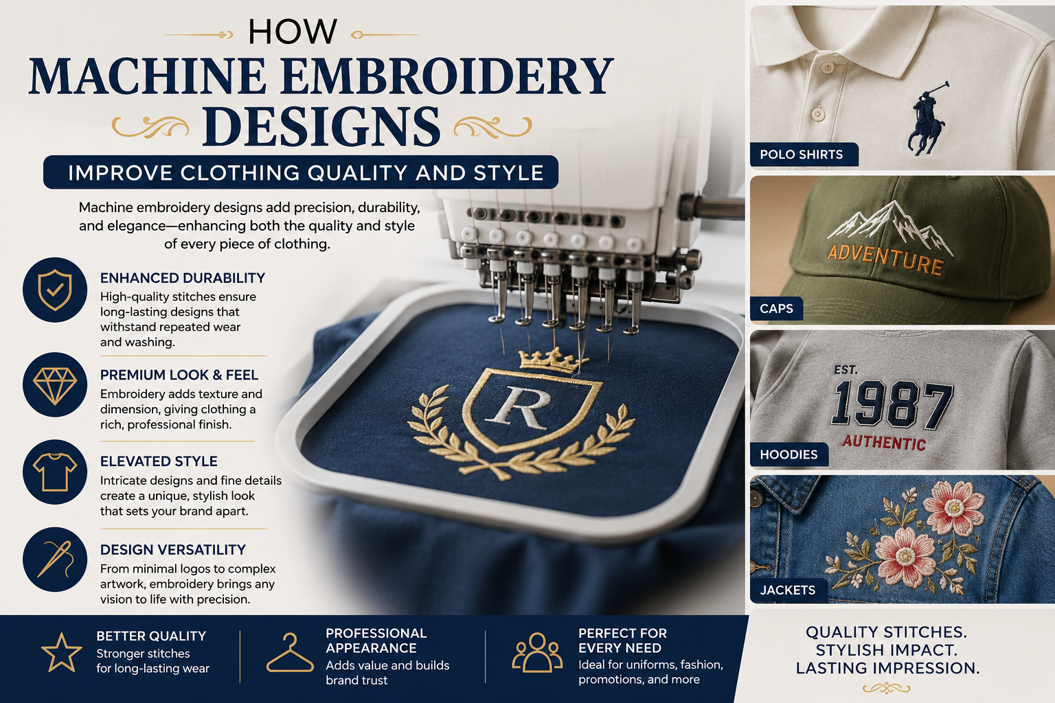 How Machine Embroidery Designs Improve Clothing Quality and Style ...