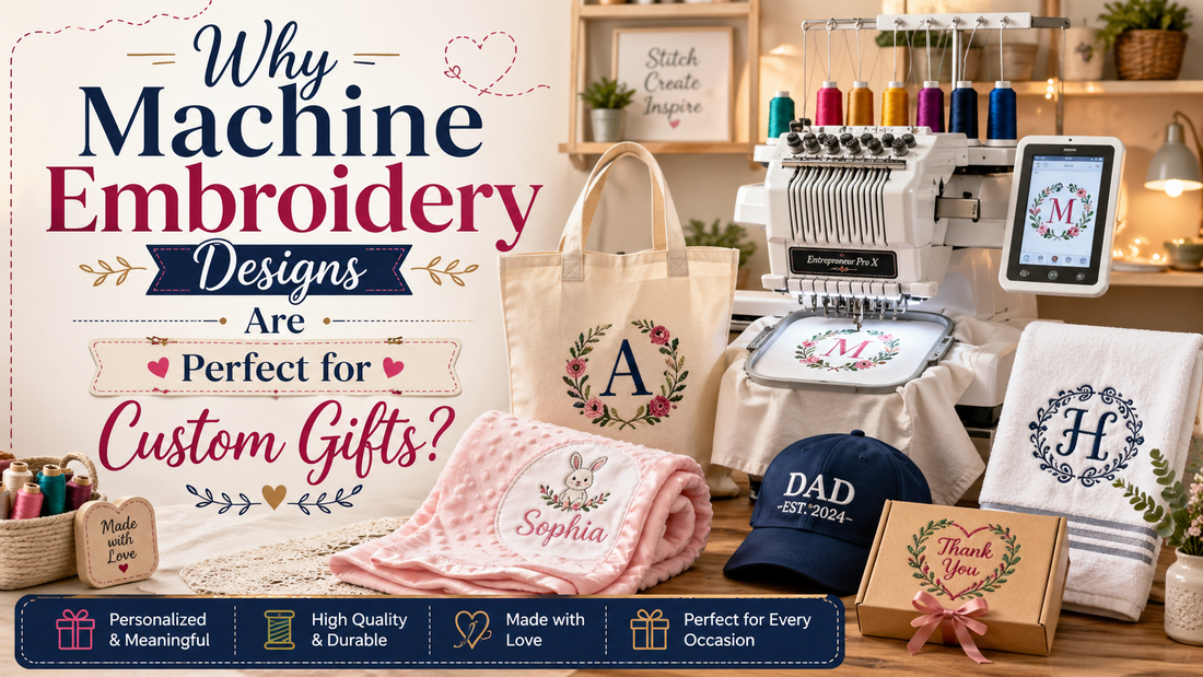 Why Machine Embroidery Designs Are Perfect for Custom Gifts?