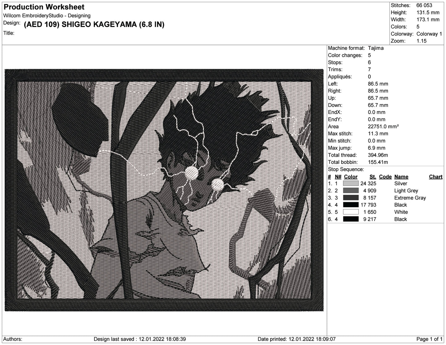 Shigeo Kageyama v4 Embroidery Design Files - 4 Size's