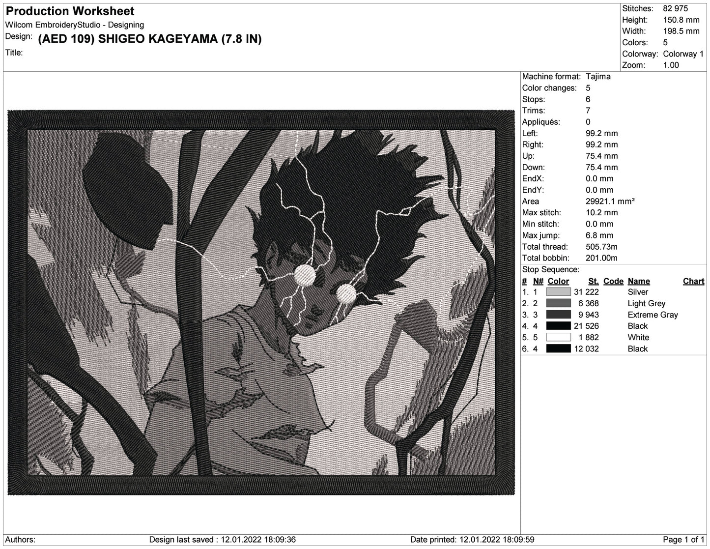 Shigeo Kageyama v4 Embroidery Design Files - 4 Size's