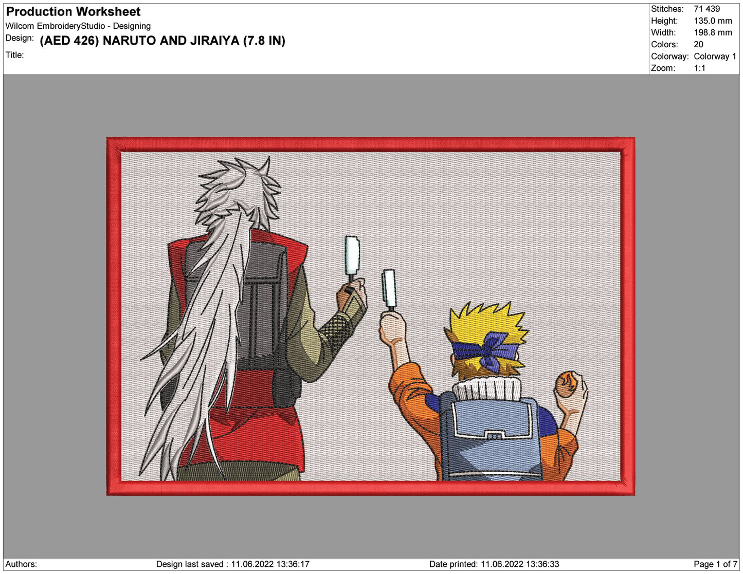 Naruto Uzumaki v9 Embroidery Design Files - 4 Size's