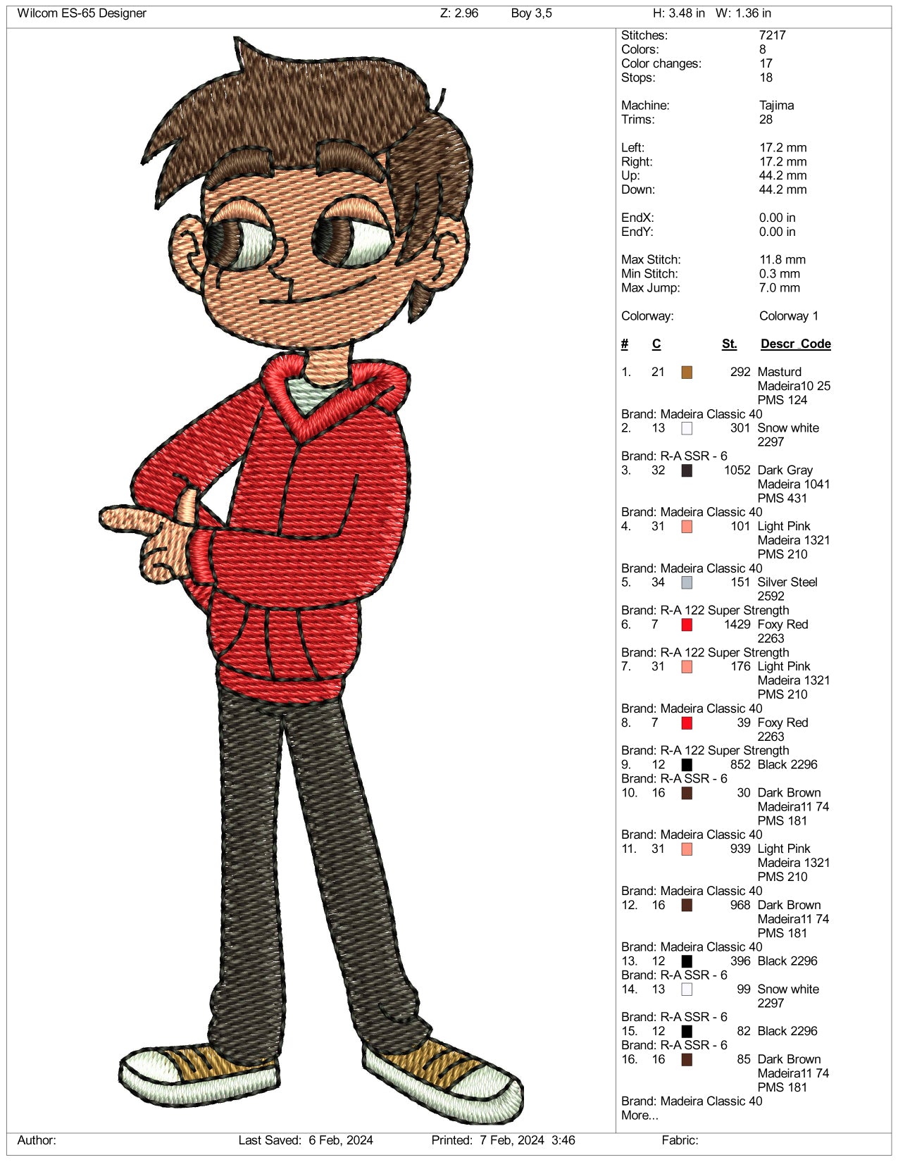 Marco Diaz Embroidery Design Files - 3 Size's