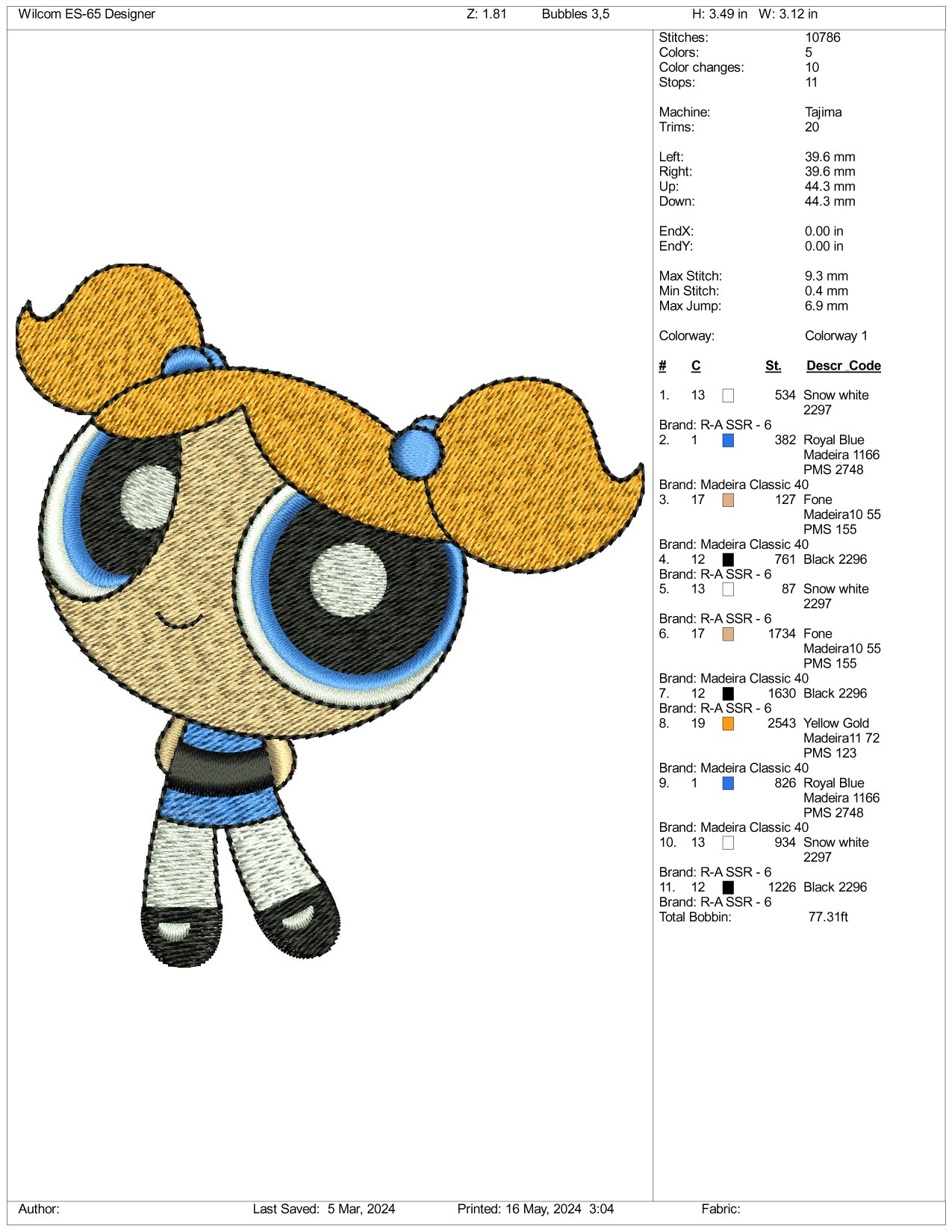 Bubbles Embroidery Design Files - 3 Sizes