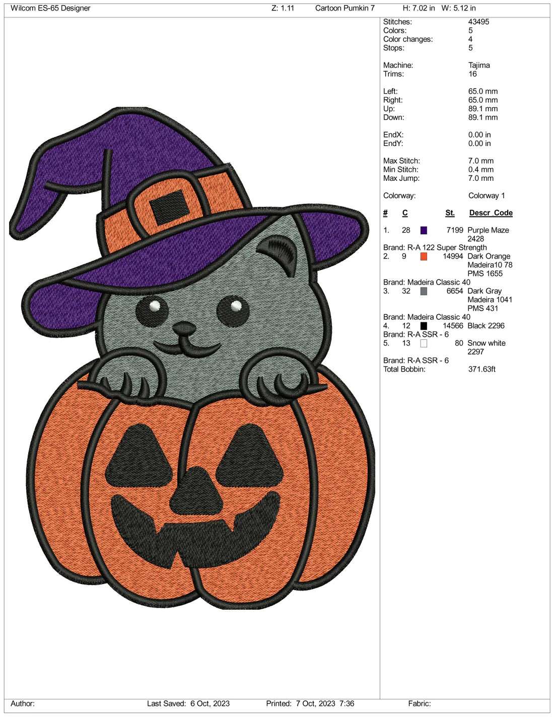 Halloween Embroidery Pack 9 Designs