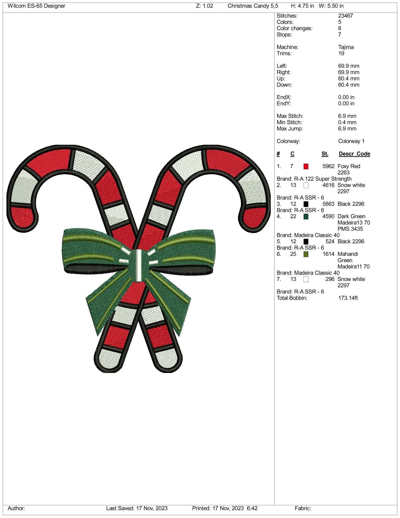 Christmas Candy v2 Embroidery Design Files - 3 Size's