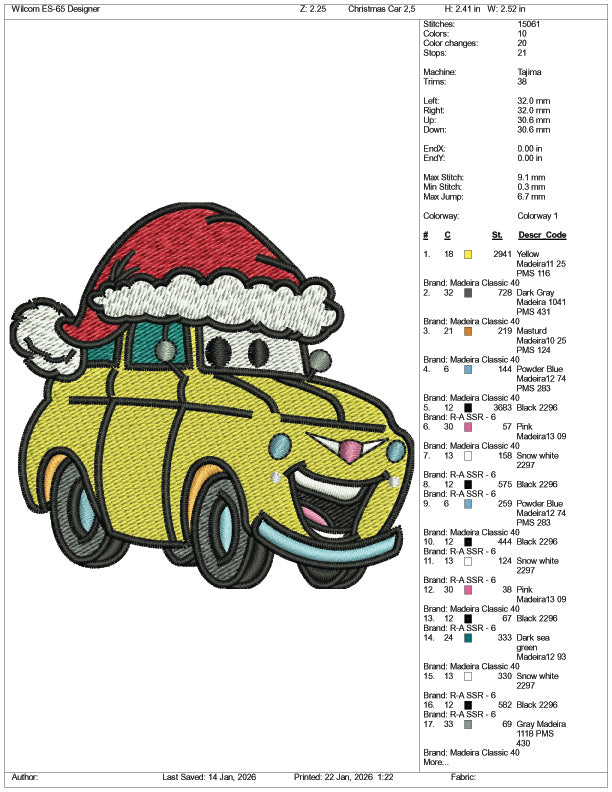 Luigi Embroidery Design Files - 3 Size's
