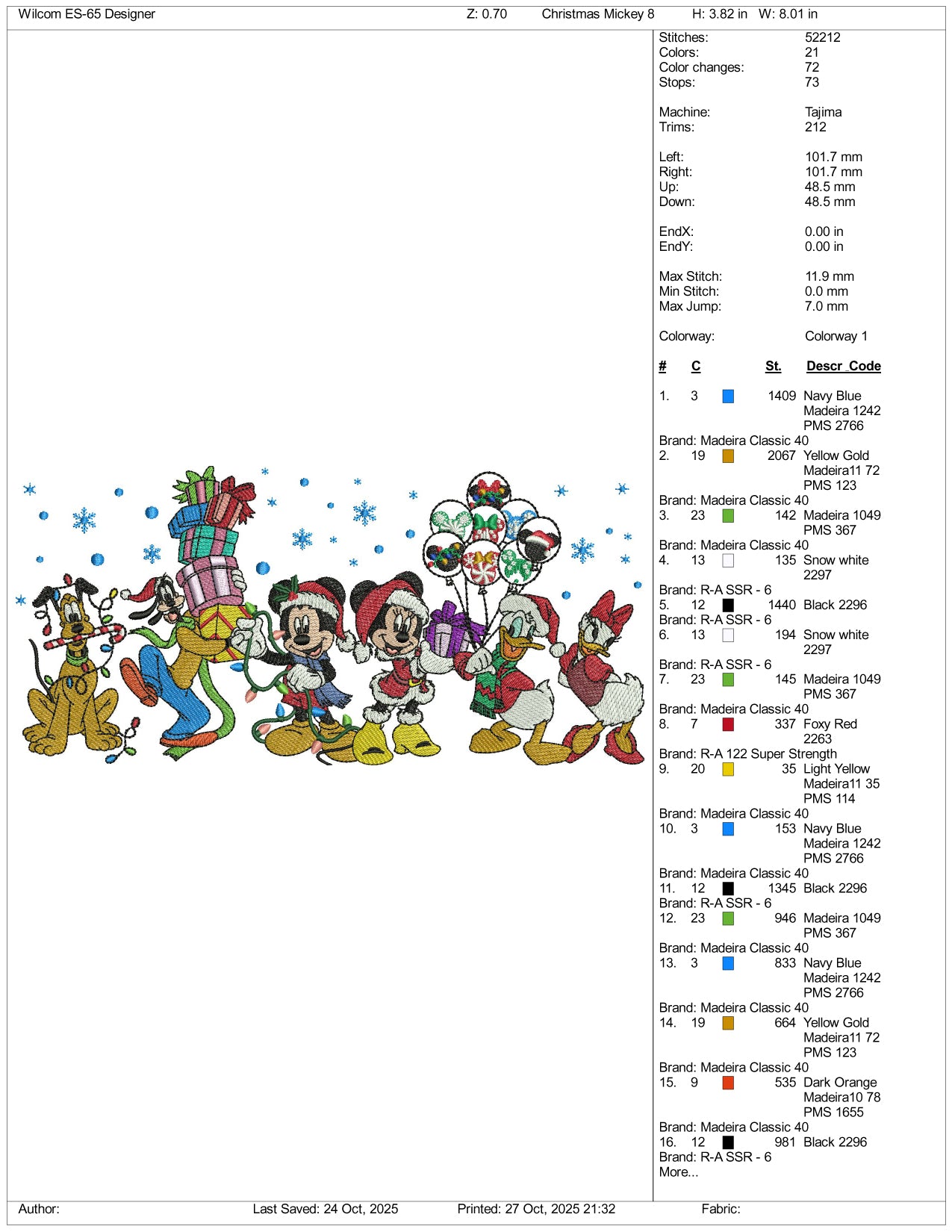 Disneyland Celebration  Embroidery Design Files - 3 Size's