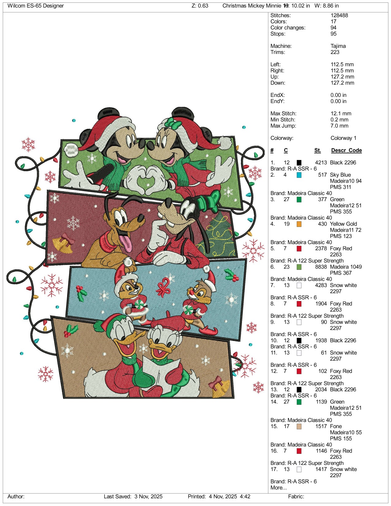 Disneyland Frames Embroidery Design Files - 3 Size's