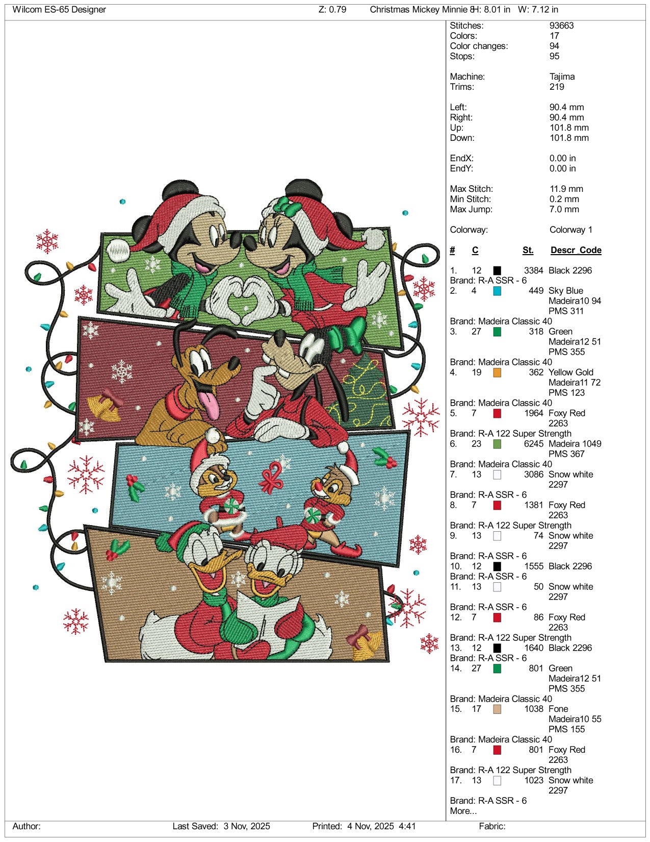Disneyland Frames Embroidery Design Files - 3 Size's