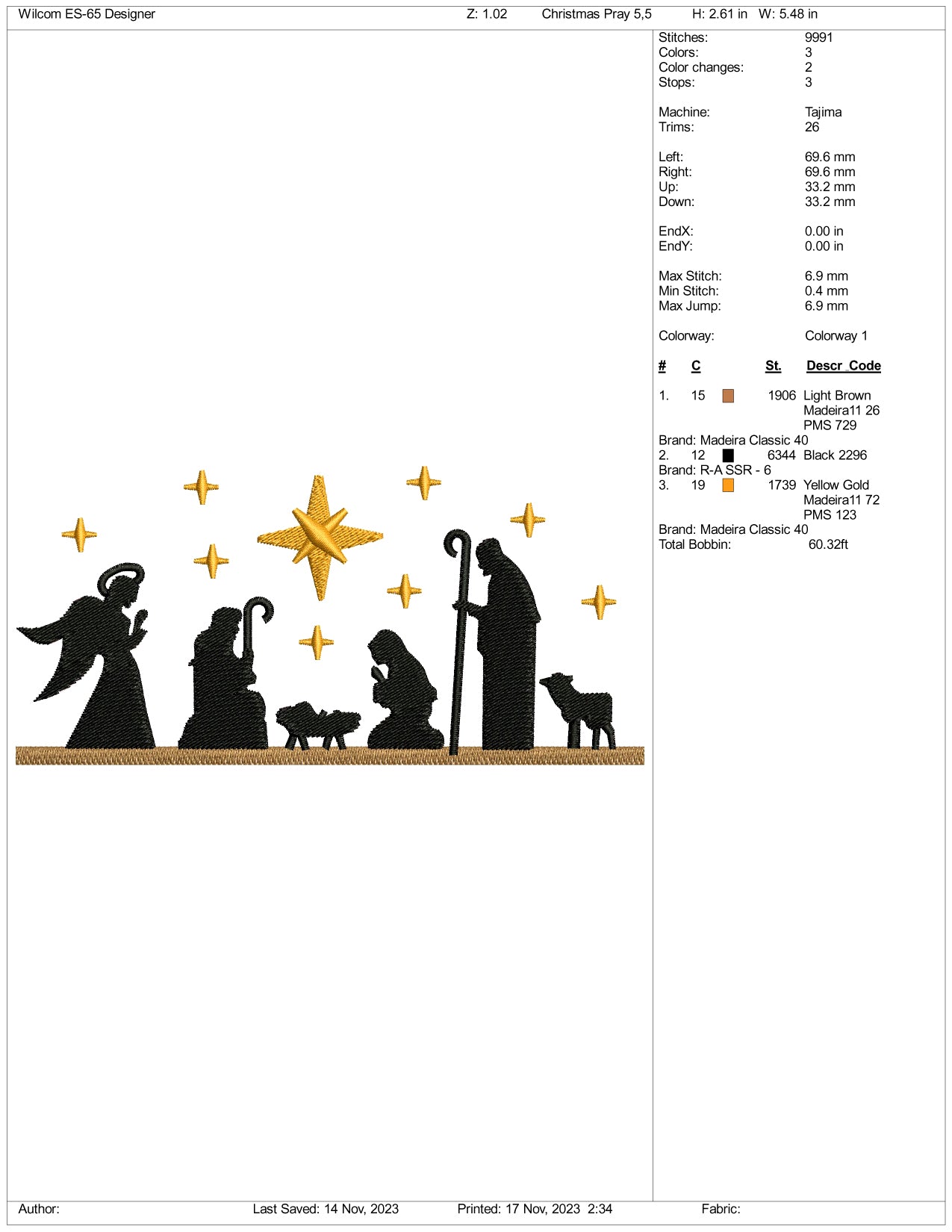 Christmas Angels Embroidery Design Files - 3 Size's