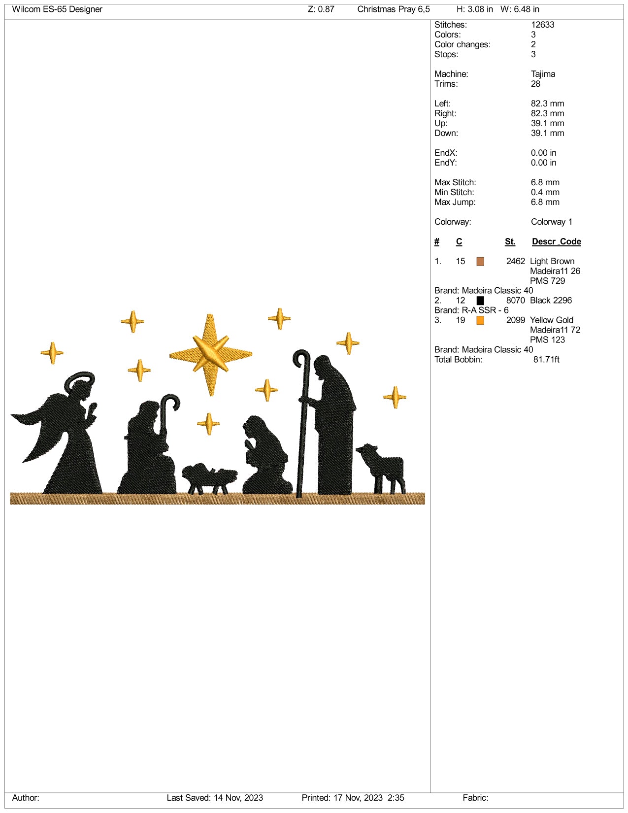 Christmas Angels Embroidery Design Files - 3 Size's