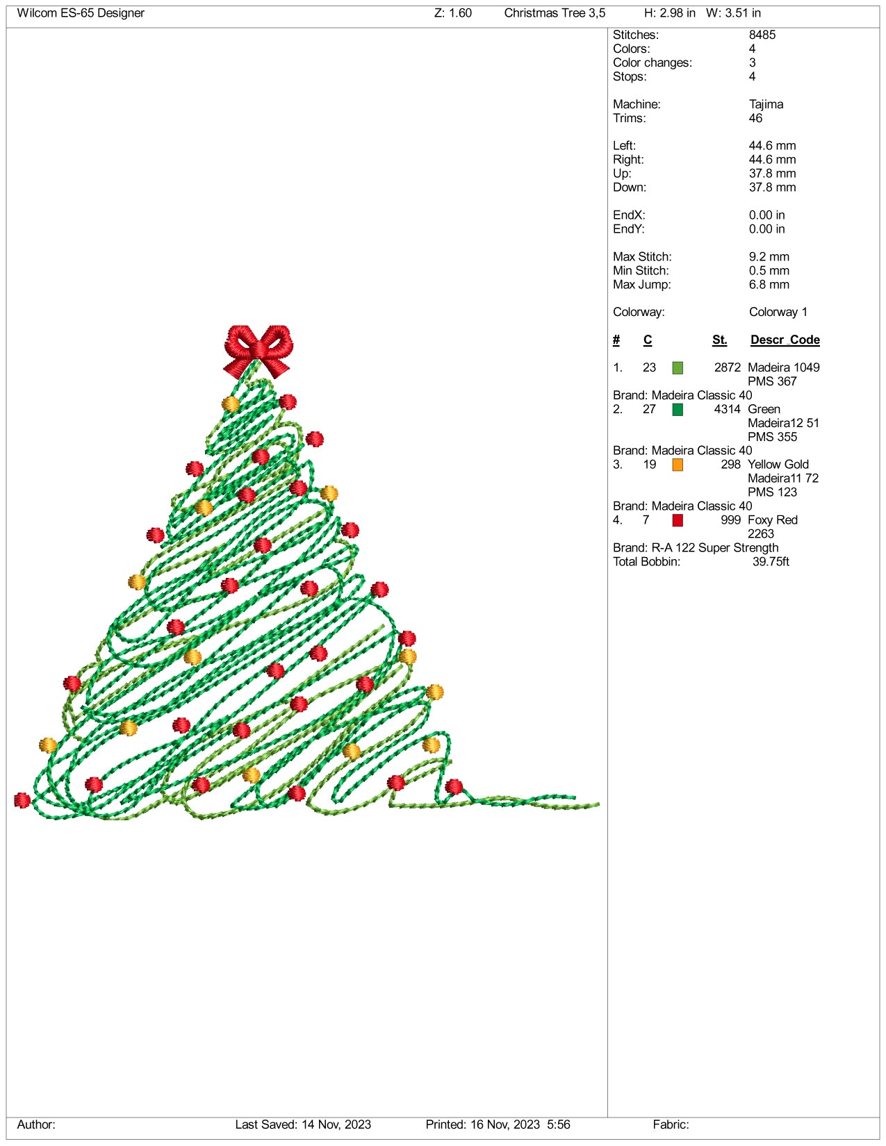 Embroidery Tree v8 Embroidery Design Files - 3 Size's