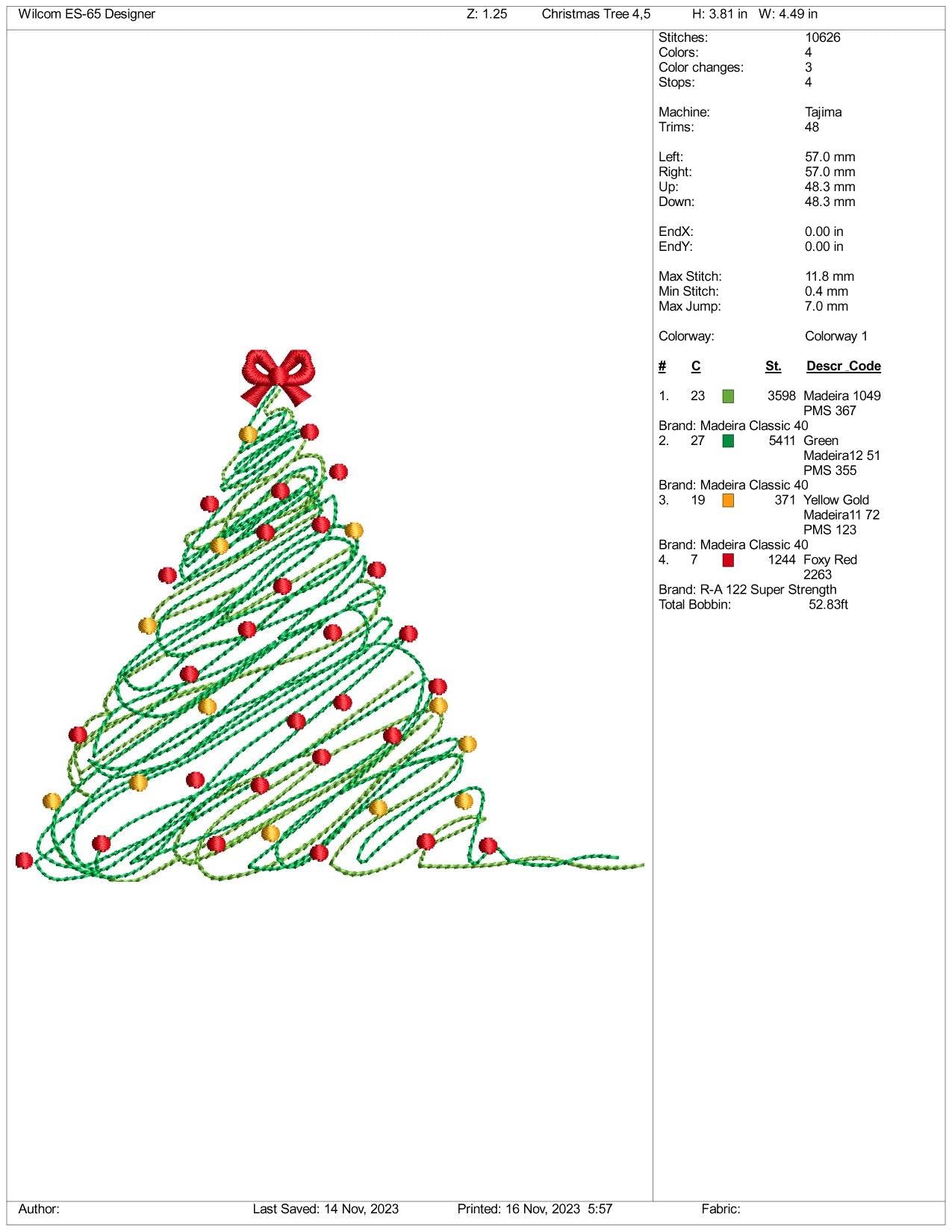 Embroidery Tree v8 Embroidery Design Files - 3 Size's