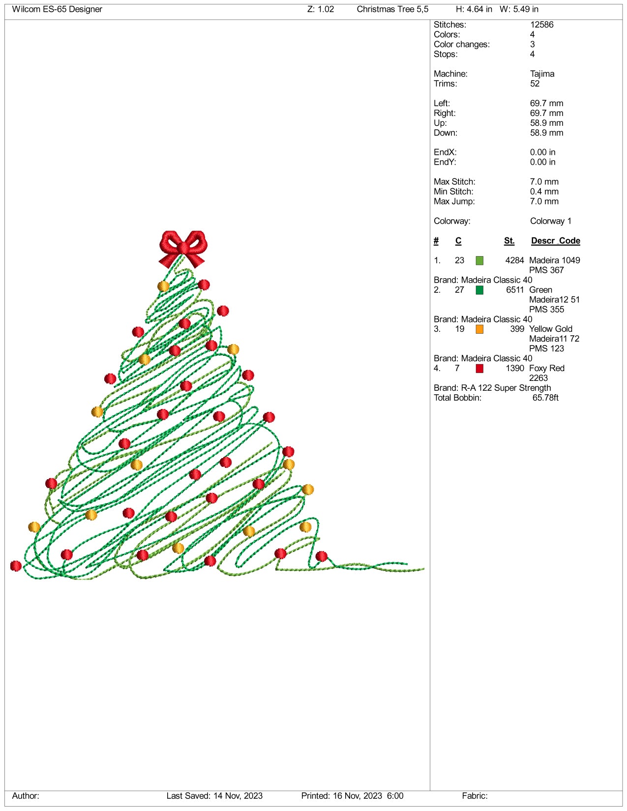 Embroidery Tree v8 Embroidery Design Files - 3 Size's