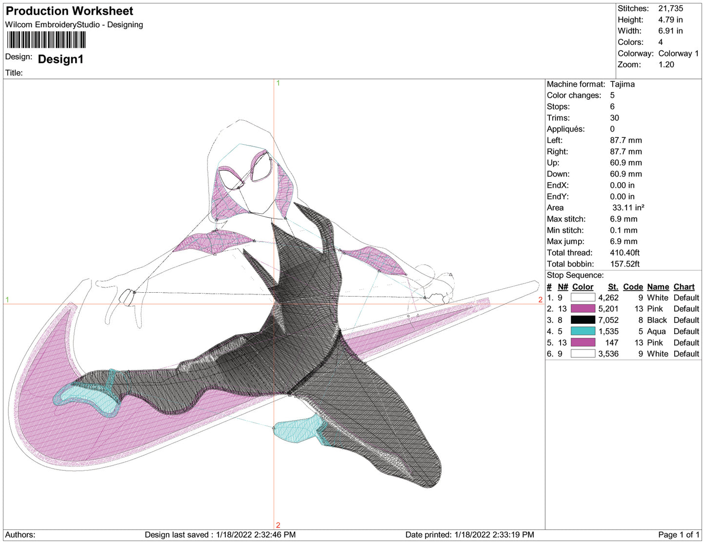 Spider Gwen Swoosh Embroidery Design Files - 3 Size's