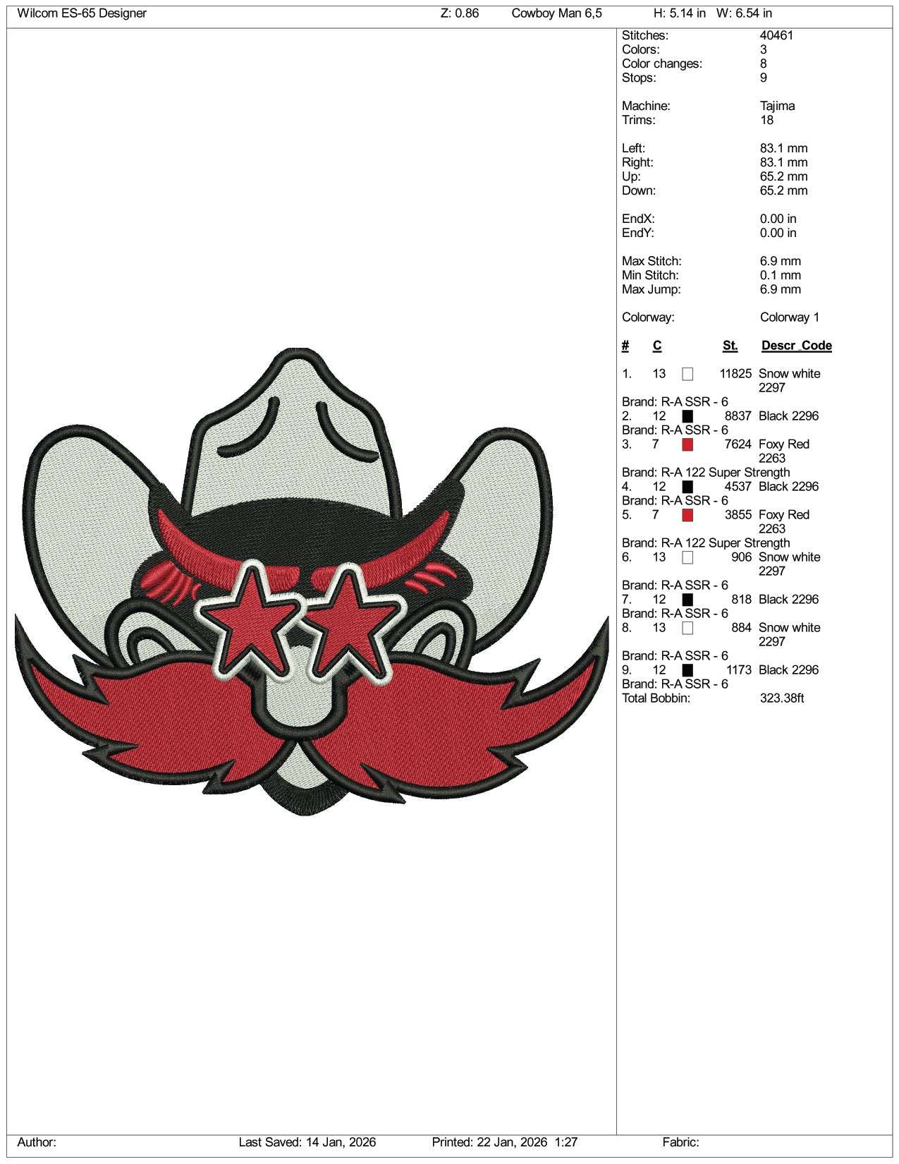 Texas Tech Red Raiders Embroidery Design Files - 4 Size's
