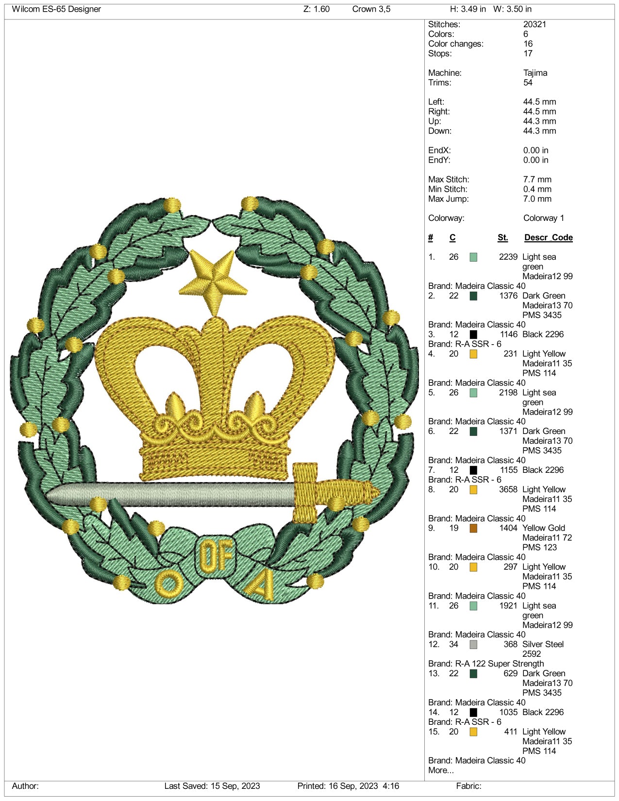 Queen Crown Embroidery Design Files - 3 Size's