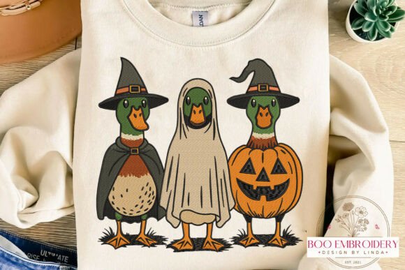 Spooky Duck Embroidery Design Files - 7 Size's
