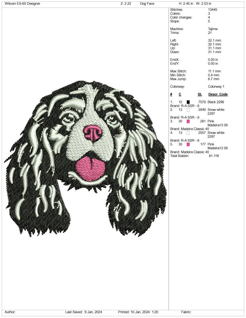 Dog v5 Embroidery Design Files - 3 Size's