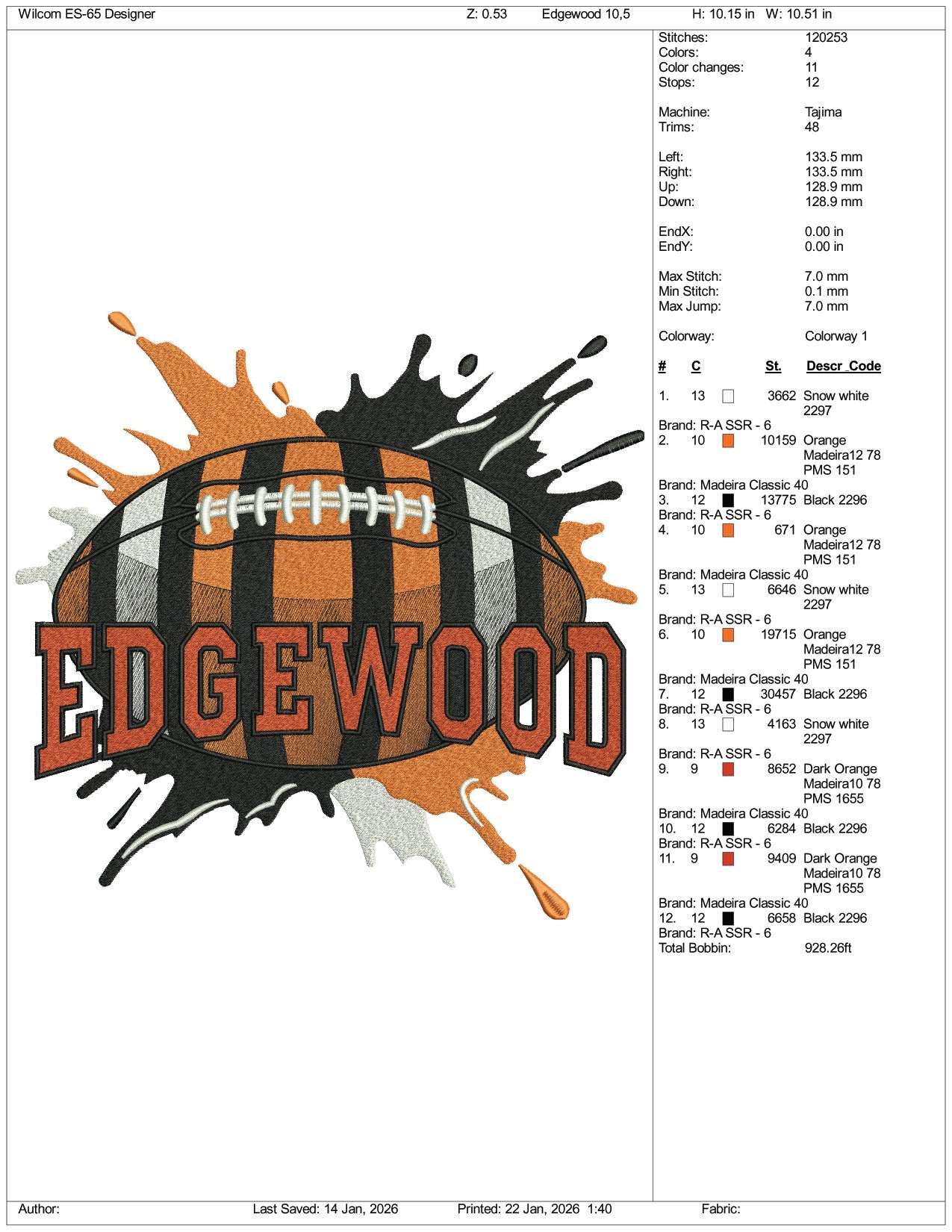Edgewood Embroidery Design Files - 3 Size's