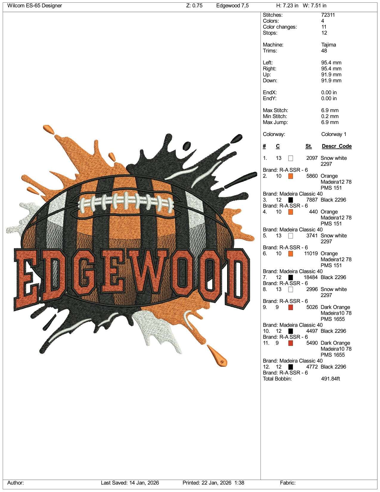Edgewood Embroidery Design Files - 3 Size's