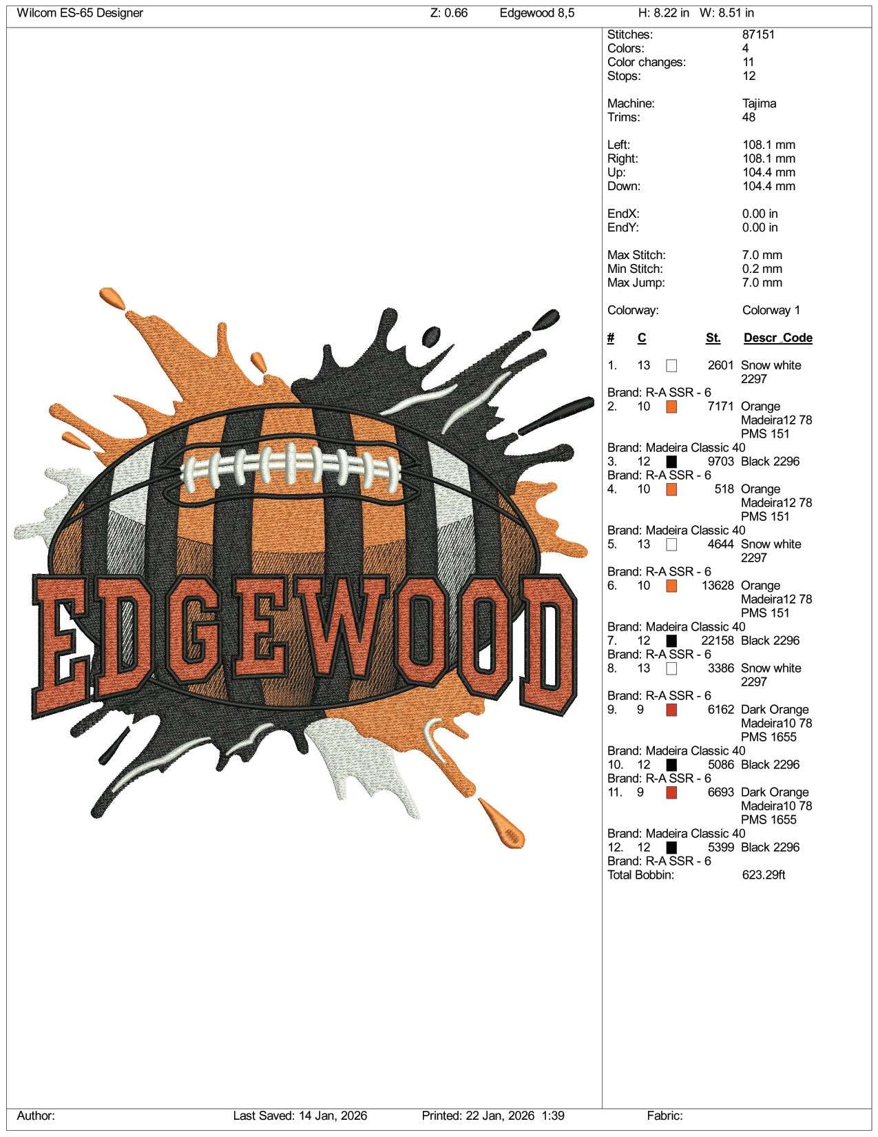 Edgewood Embroidery Design Files - 3 Size's