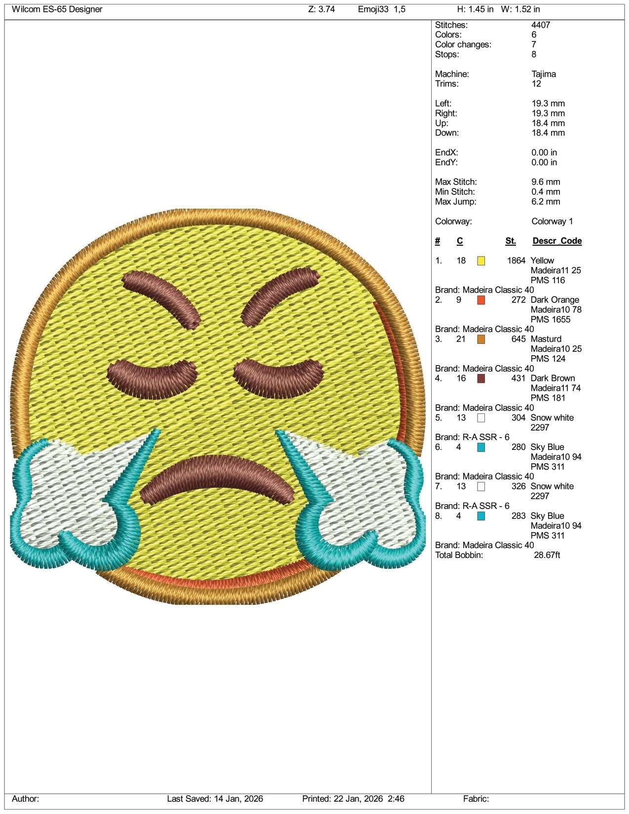 Face with Steam From Nose Emoji Embroidery Design Files - 3 Size's