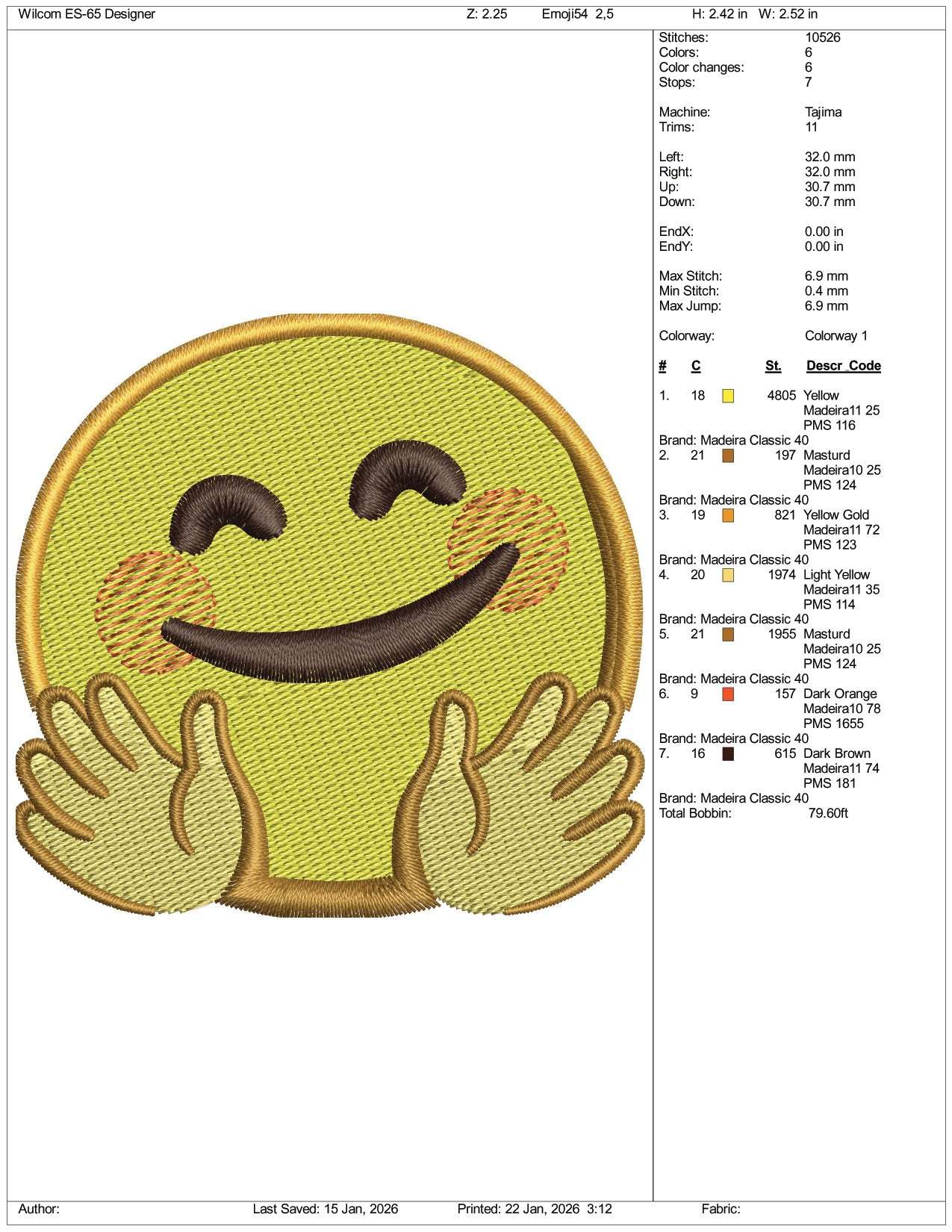 Hugging Face Embroidery Design Files - 3 Size's