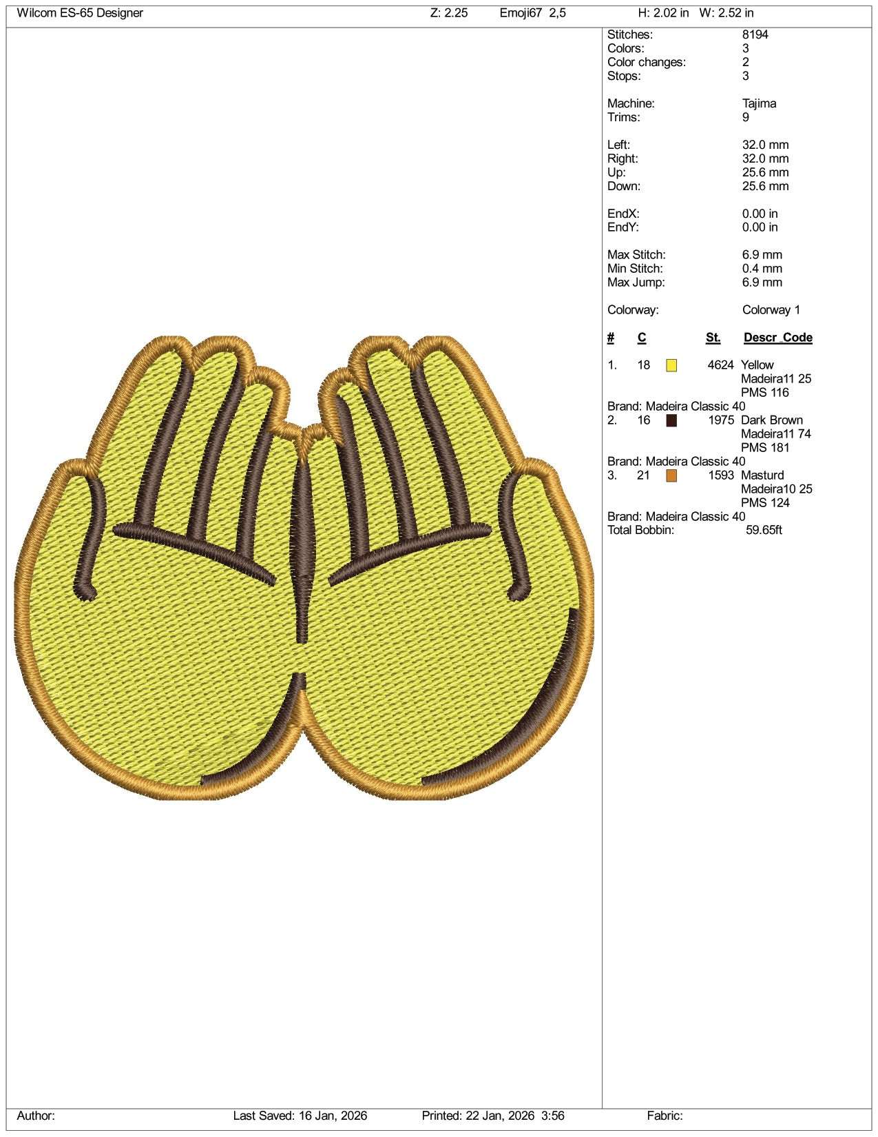 Praying Hands Palms up Together Emoji Embroidery Design Files - 3 Size's