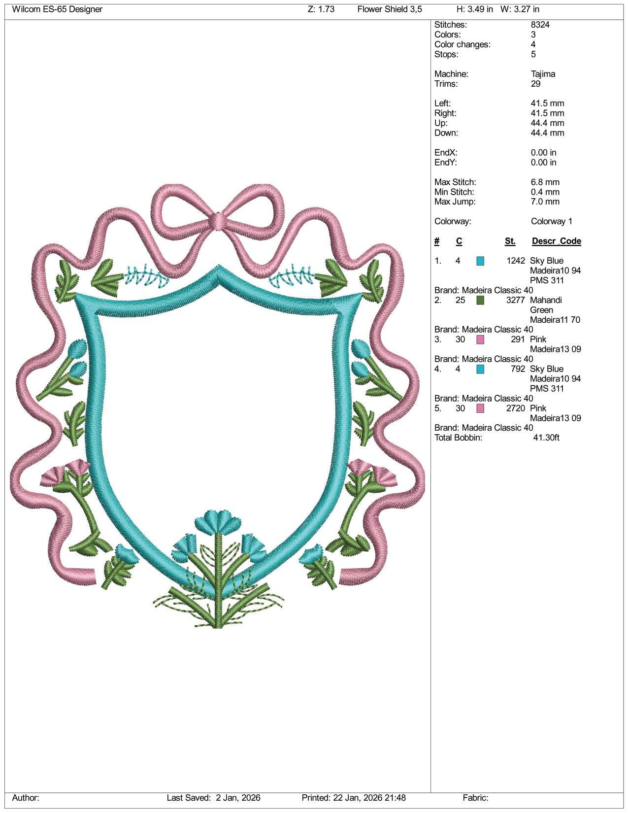 Modern Vintage Monogram Wreath Embroidery Design Files - 3 Size's