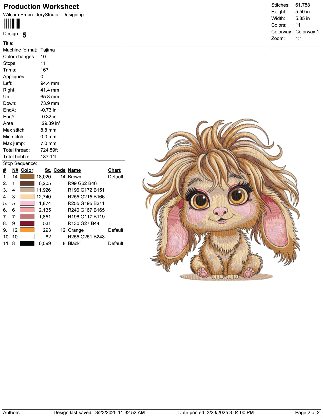 Fluffy Bunny Embroidery Design Files - 7 Size's
