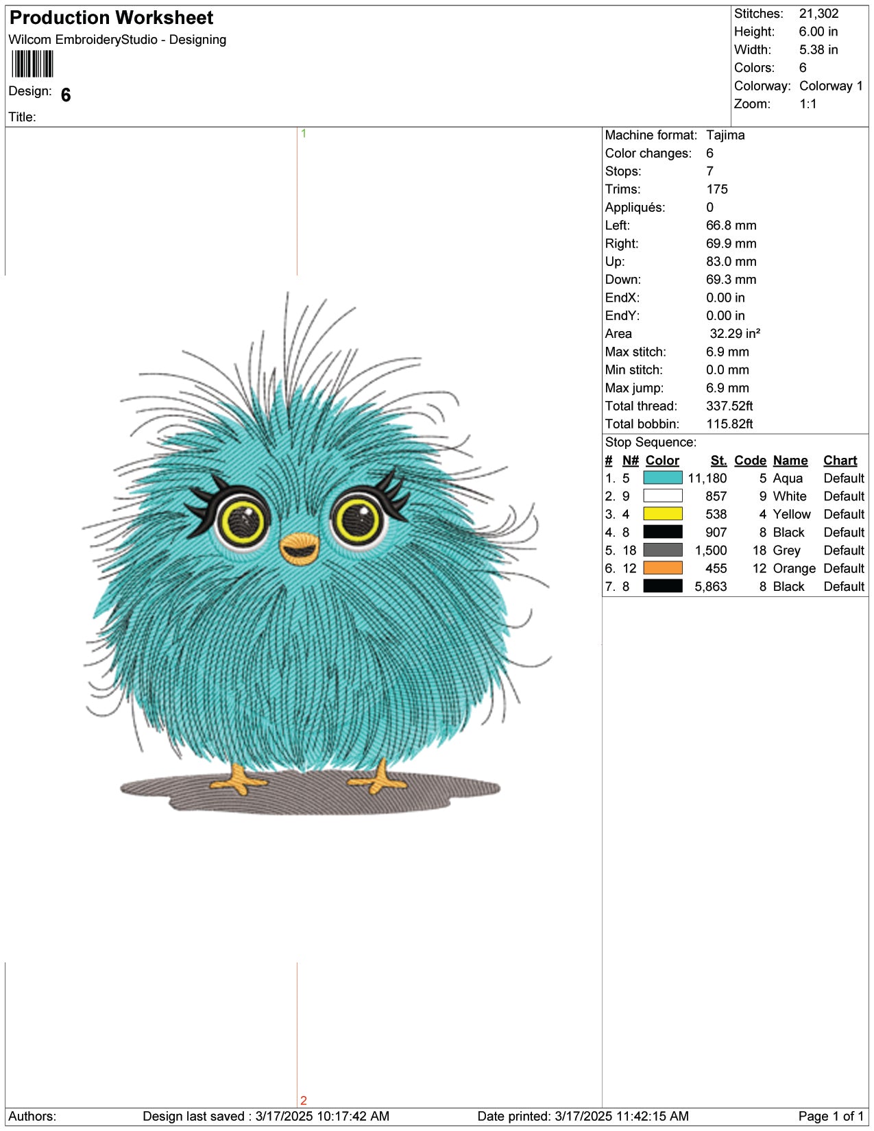 Fluffy Featherball Embroidery Design Files - 9 Size's
