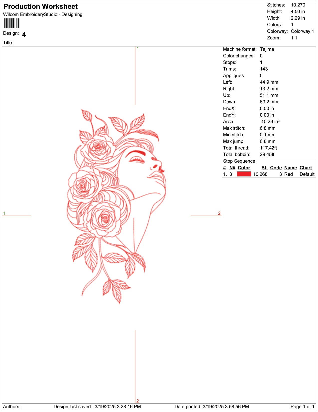 Girl Floral Muse Embroidery Design Files - 9 Size's
