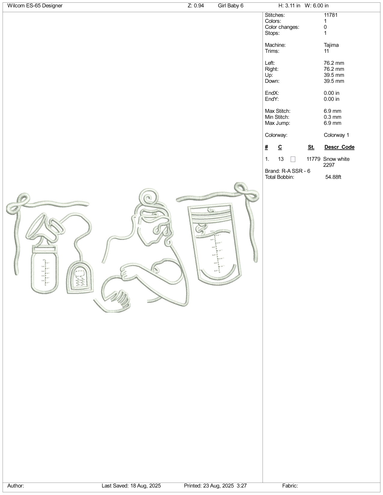 Mother Care Embroidery Files - 3 Size's