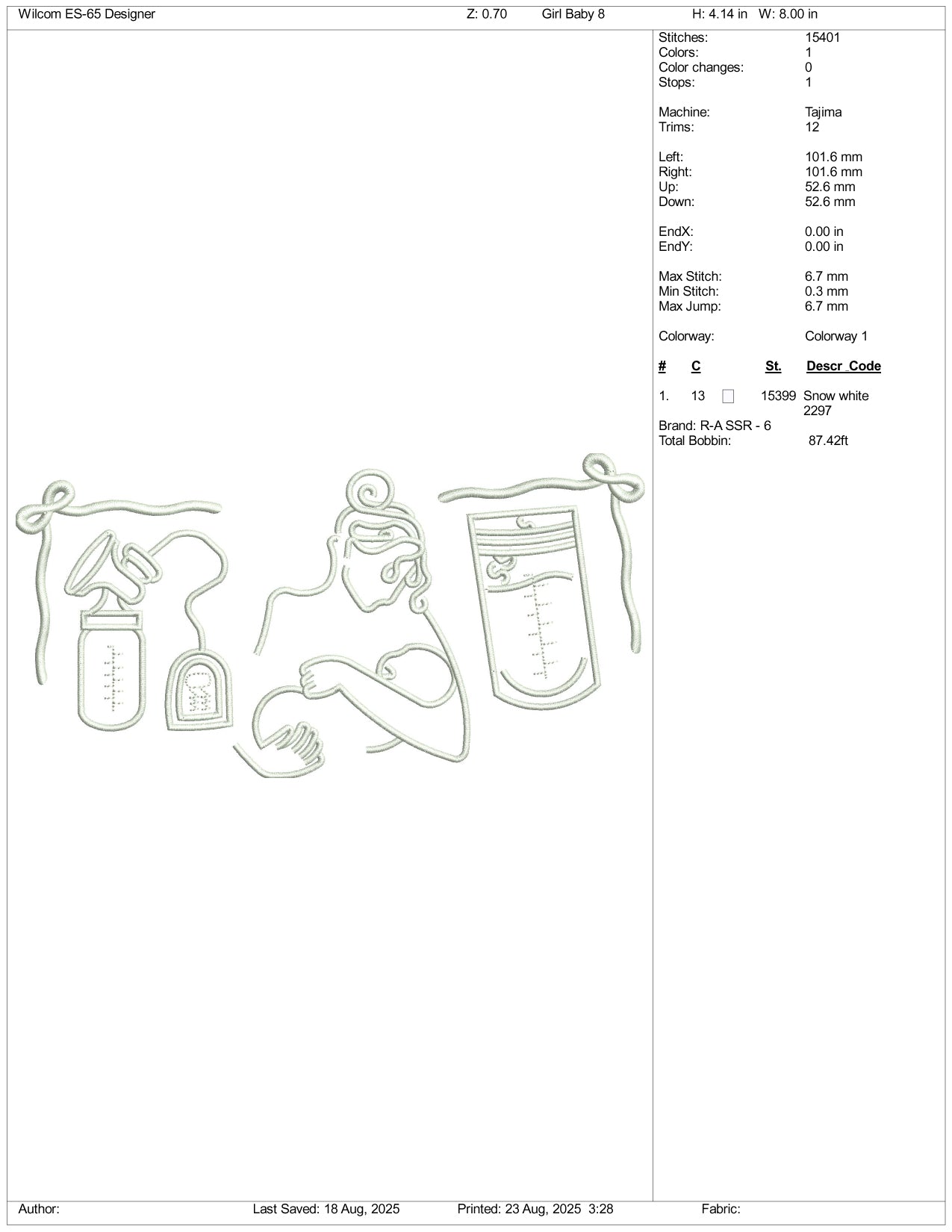 Mother Care Embroidery Files - 3 Size's