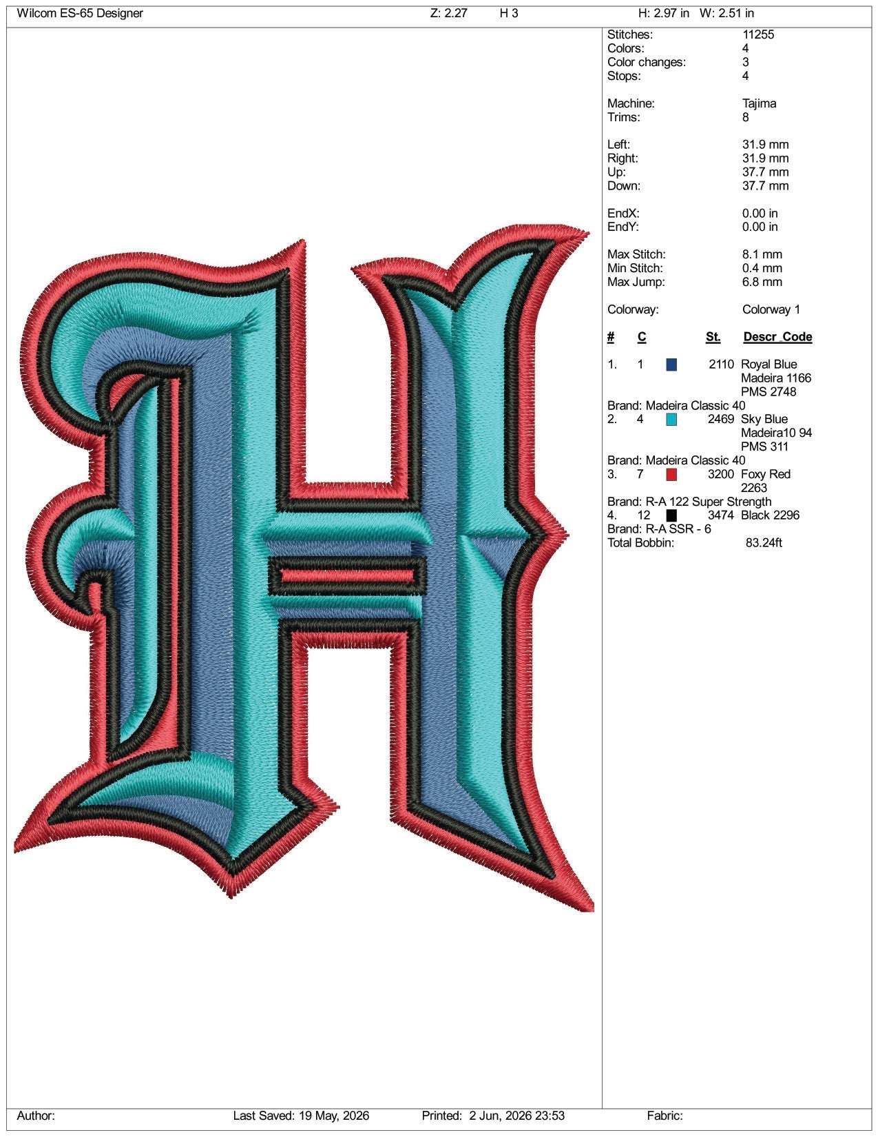 Houston Texans Logo Embroidery Design Files - 3 Size's