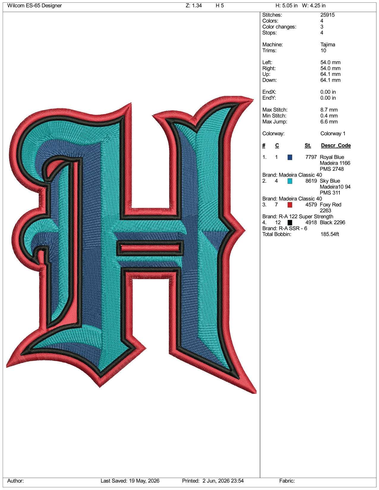 Houston Texans Logo Embroidery Design Files - 3 Size's
