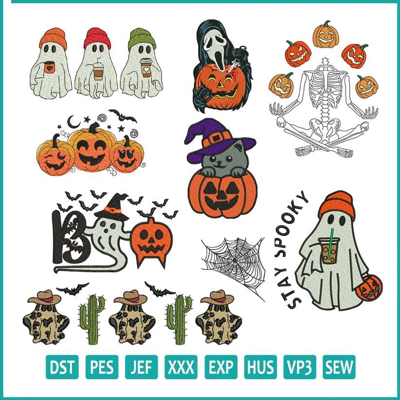 Halloween Embroidery Pack 9 Designs