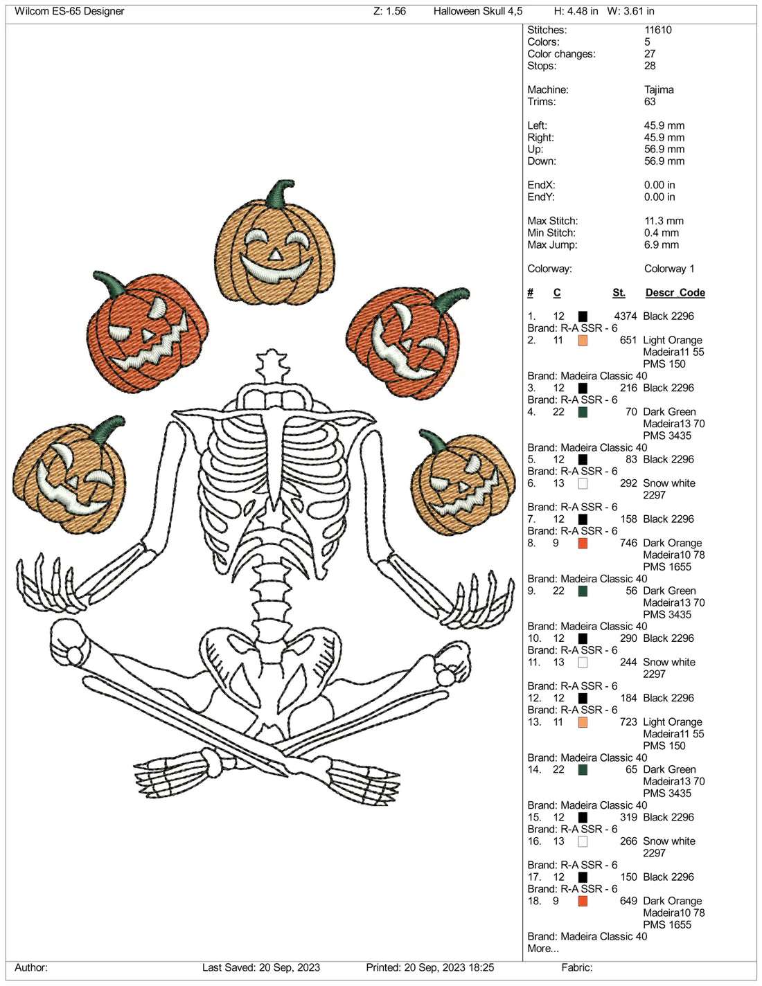 Halloween Embroidery Pack 9 Designs