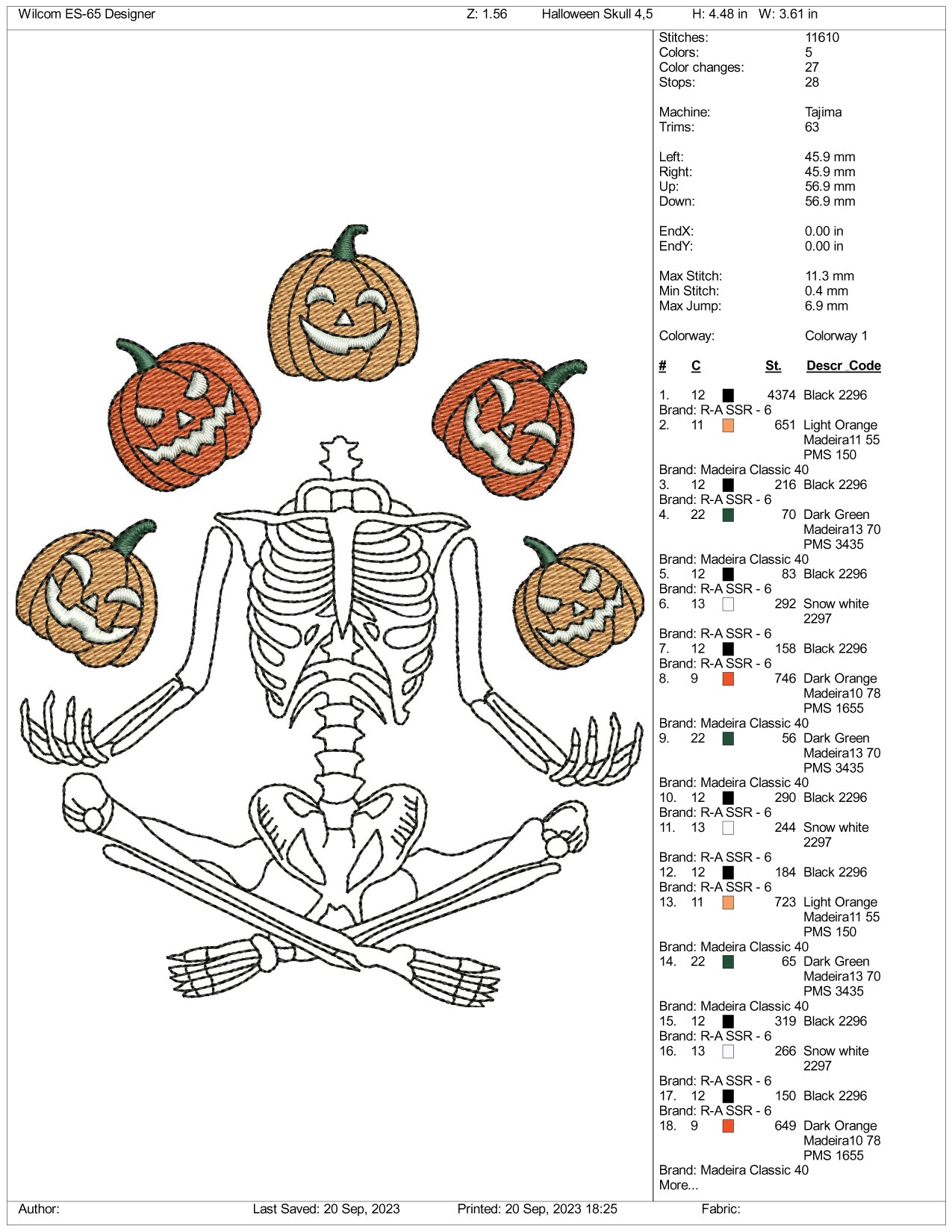 Skeletor Yoga Embroidery Design Files