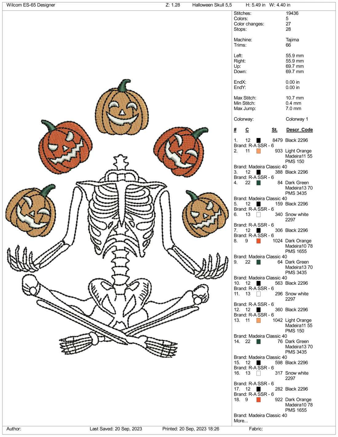 Halloween Embroidery Pack 9 Designs