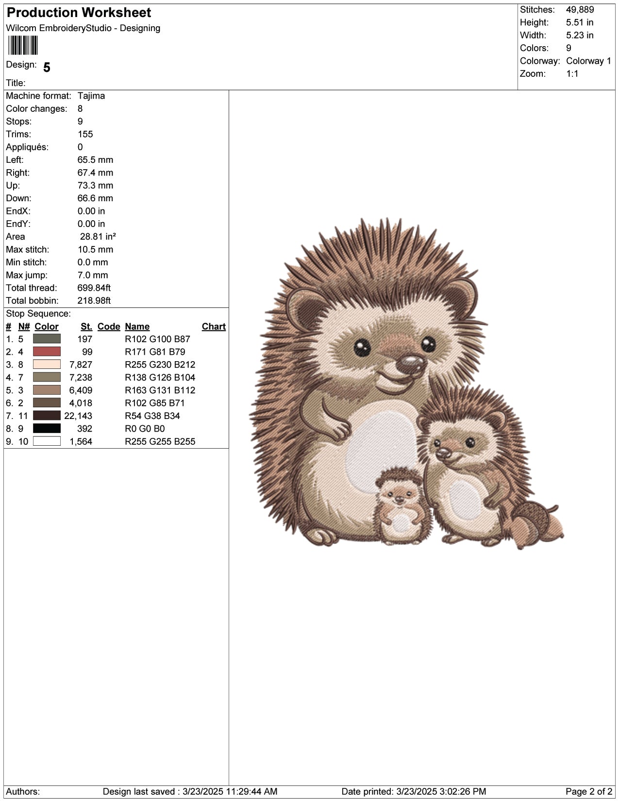 Hedgehog Family Cuddles Embroidery Design Files - 9 Size's