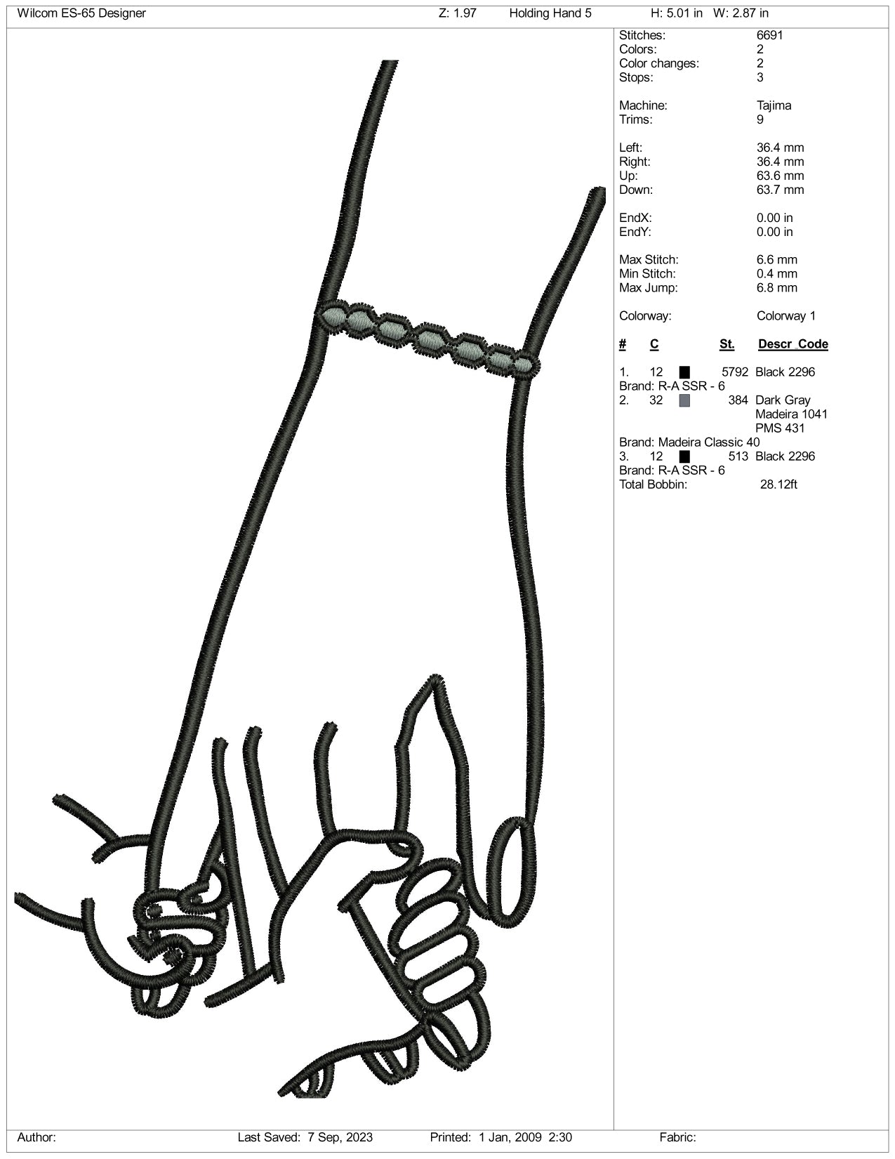 Mother Help Hand Embroidery Design Files - 3 Size's