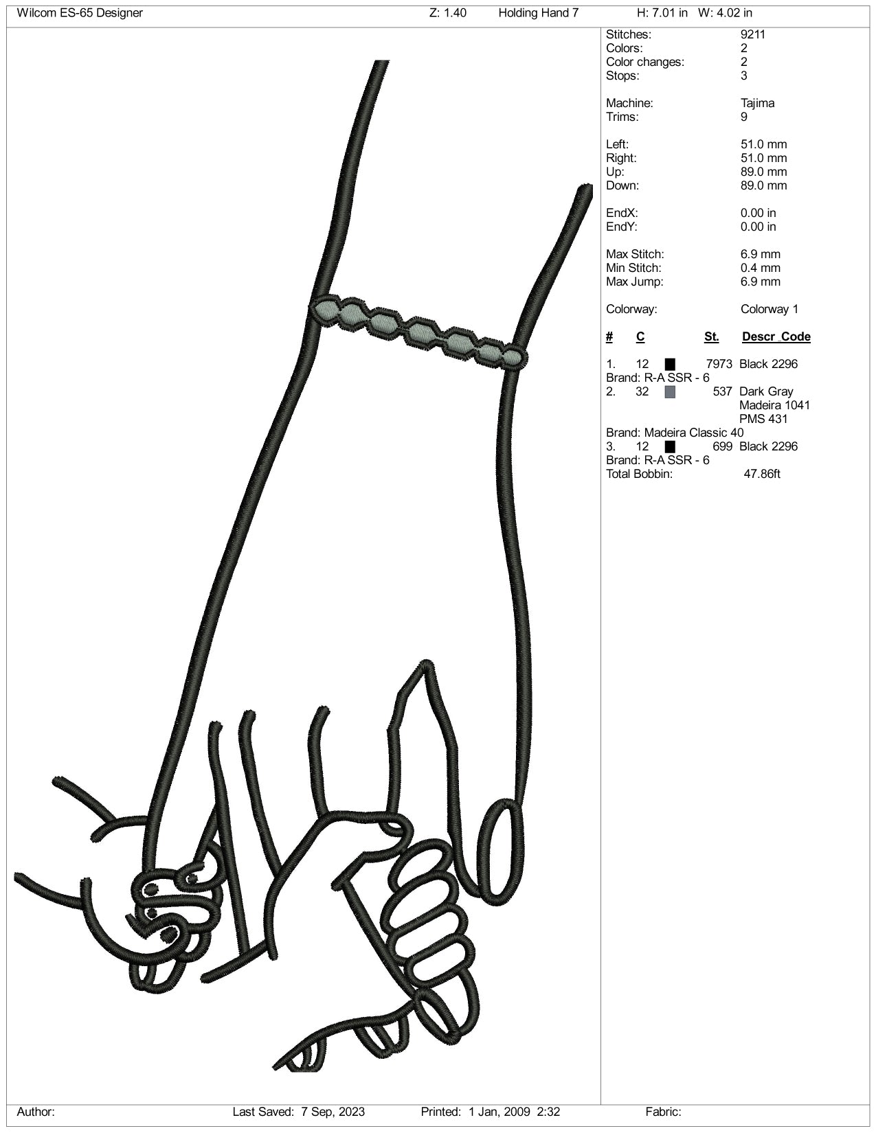 Mother Help Hand Embroidery Design Files - 3 Size's