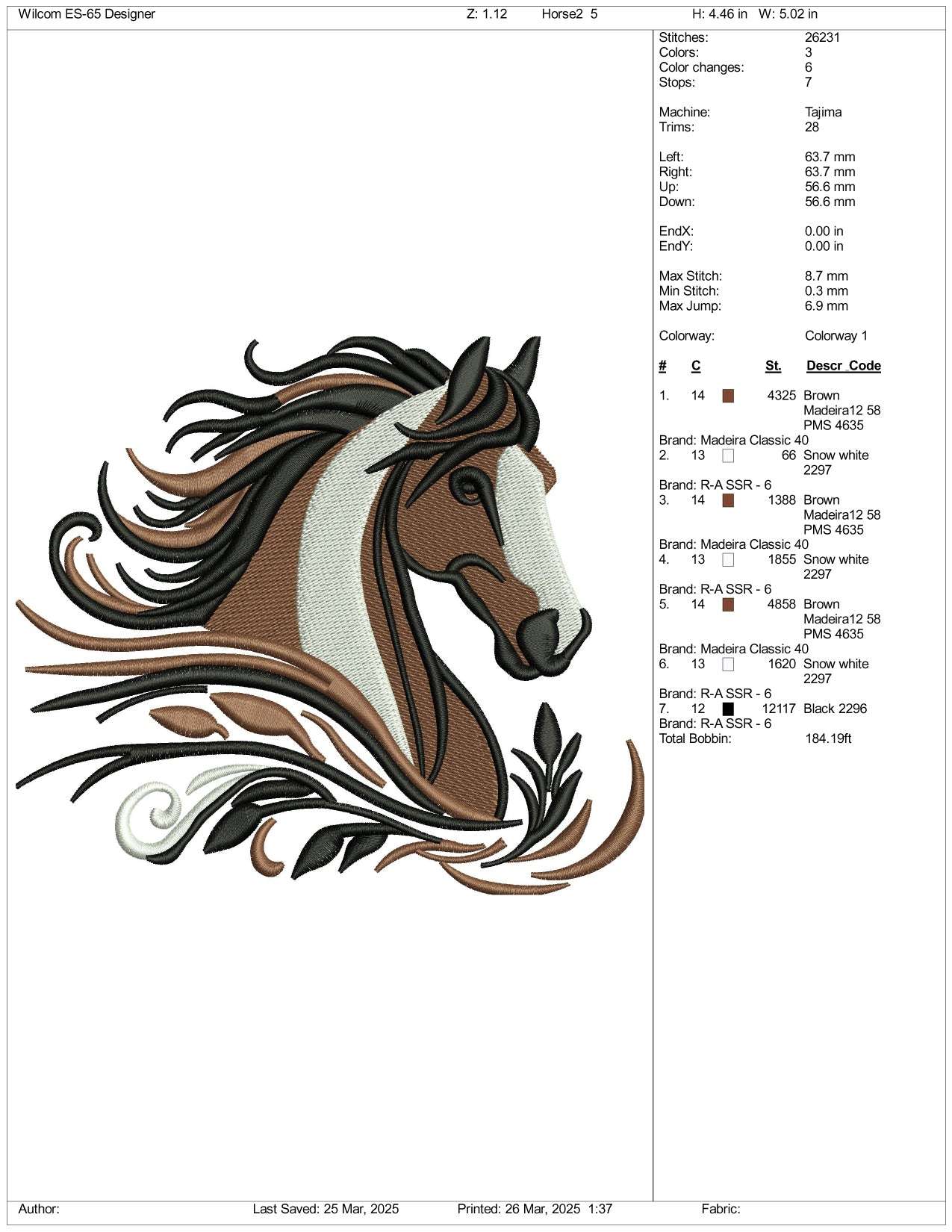 Horse v4 Embroidery Files - 3 Size'