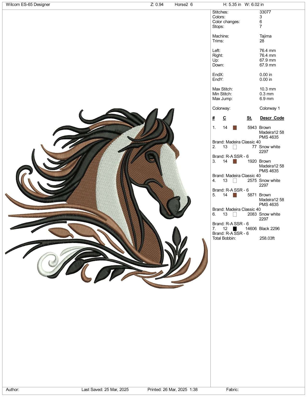 Horse v4 Embroidery Files - 3 Size'