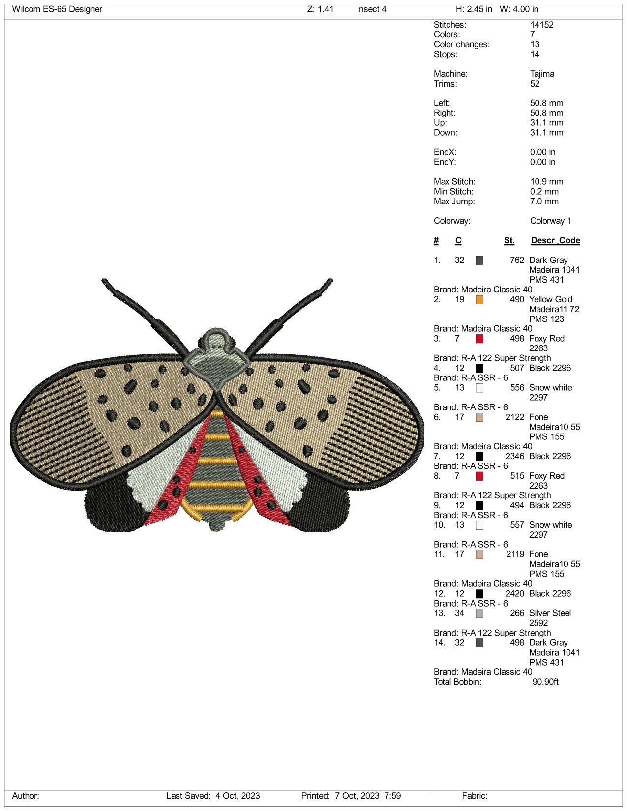 Small Bee Embroidery Design Files - 3 Size's