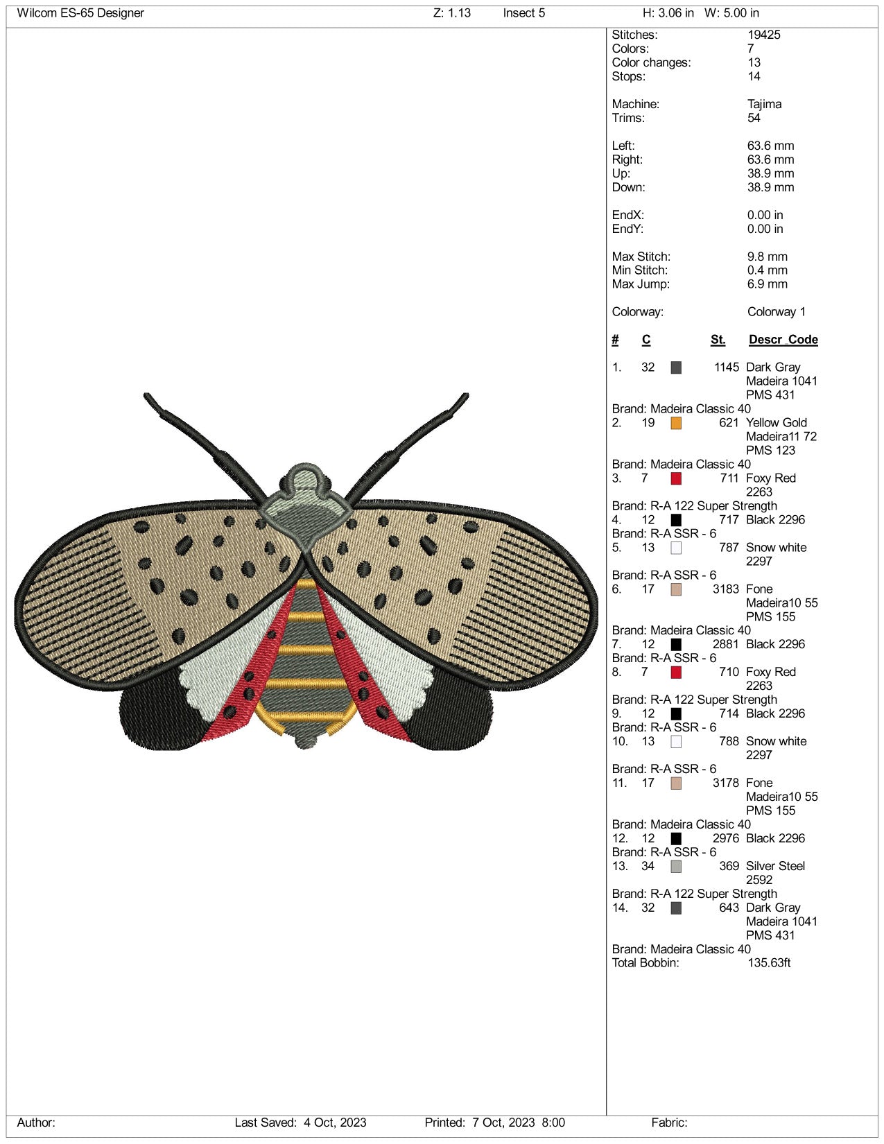 Small Bee Embroidery Design Files - 3 Size's